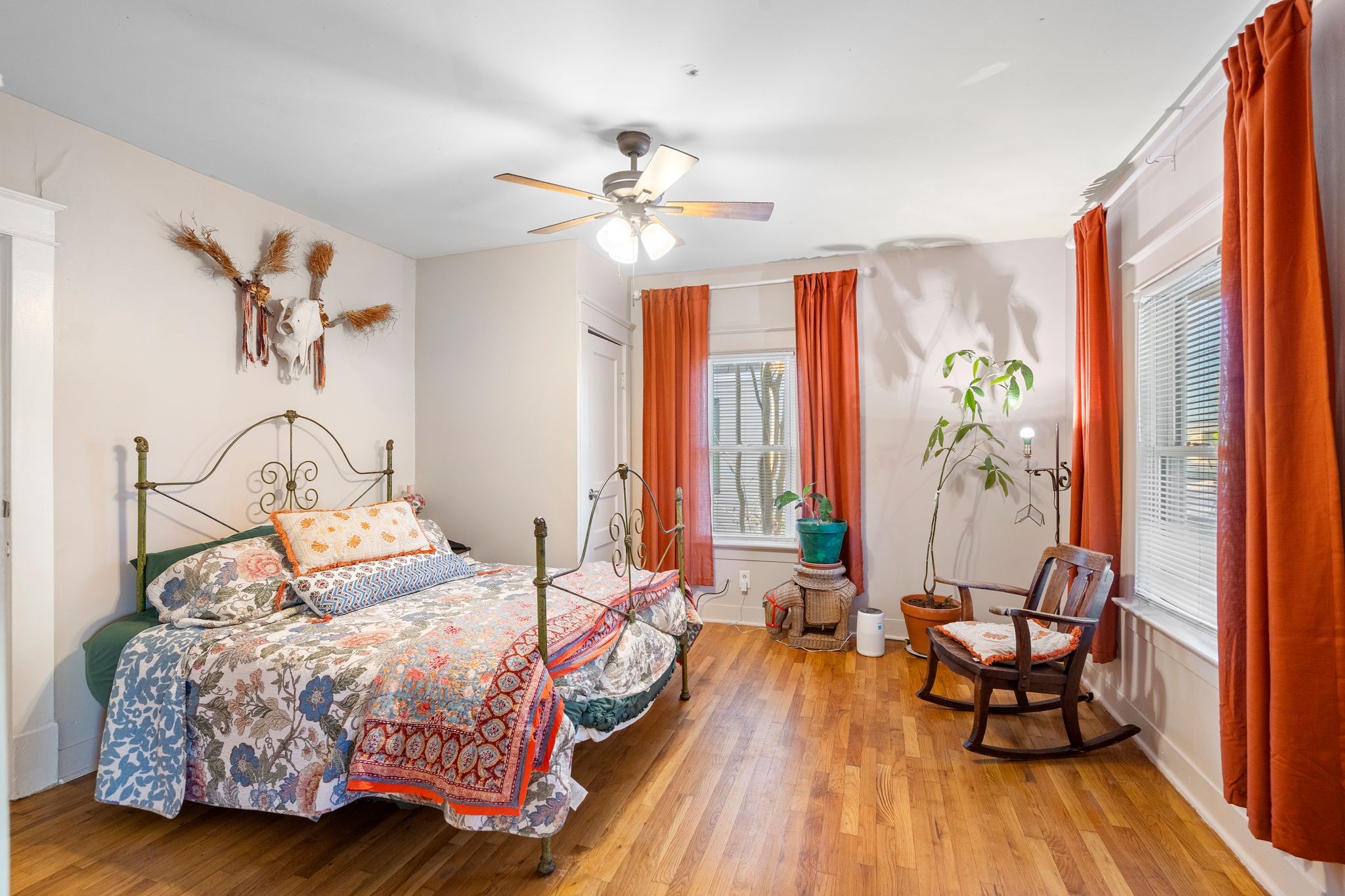 1712 County Hospital Road Nashville, TN 37218 - Photo 16 of 31 a bedroom with a bed and wooden floor