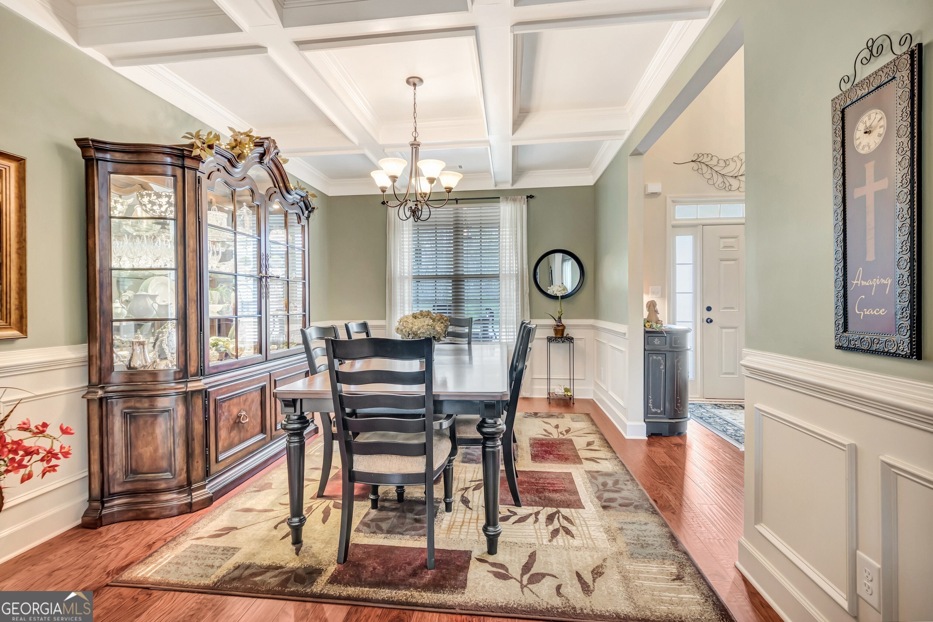 32 Austin Storey Circle Newnan, GA 30263 - Photo 17 of 84 a view of a dining room with furniture window and wooden floor