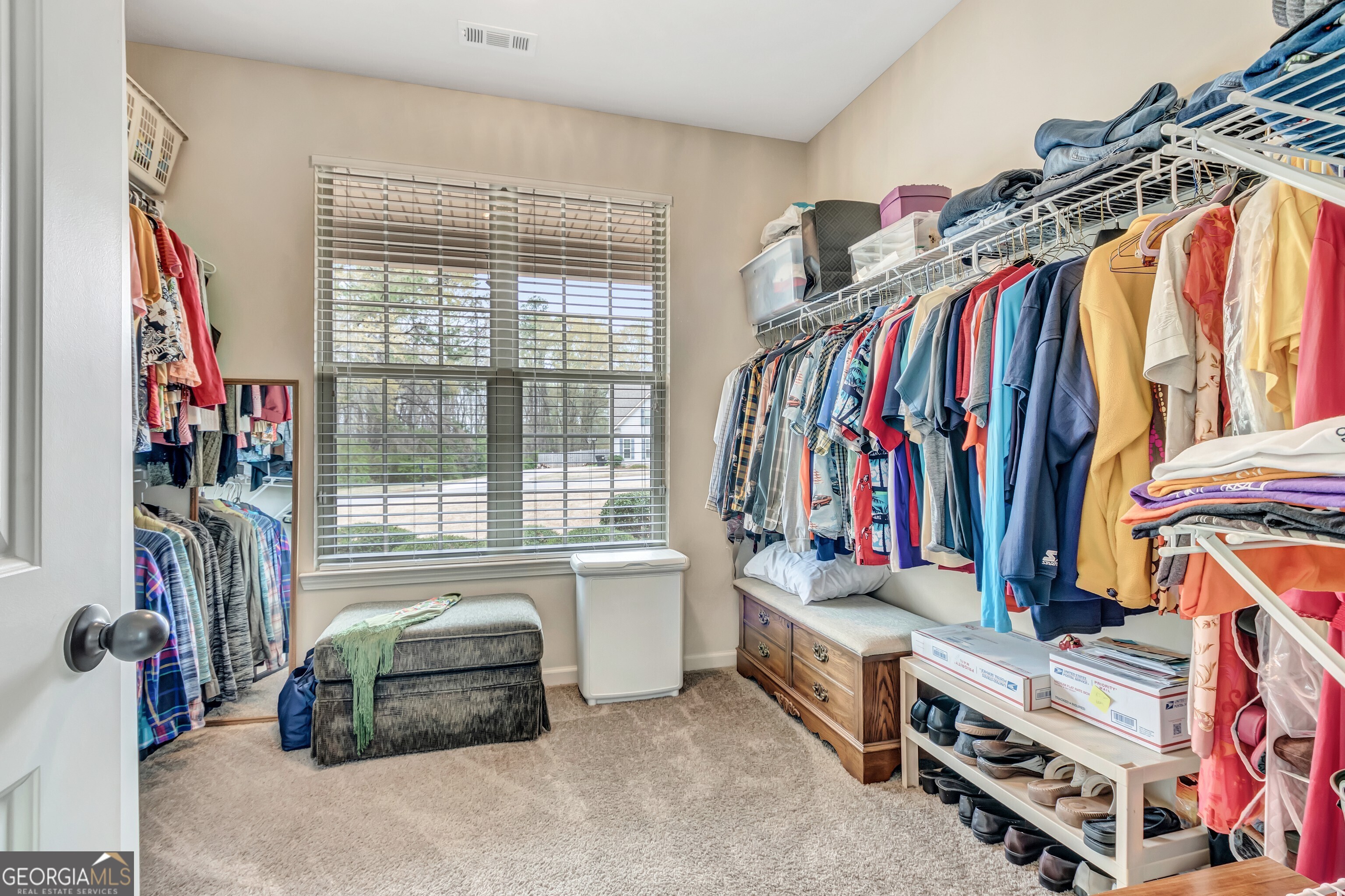 32 Austin Storey Circle Newnan, GA 30263 - Photo 47 of 84 a view of walk in closet with clothes and shoes