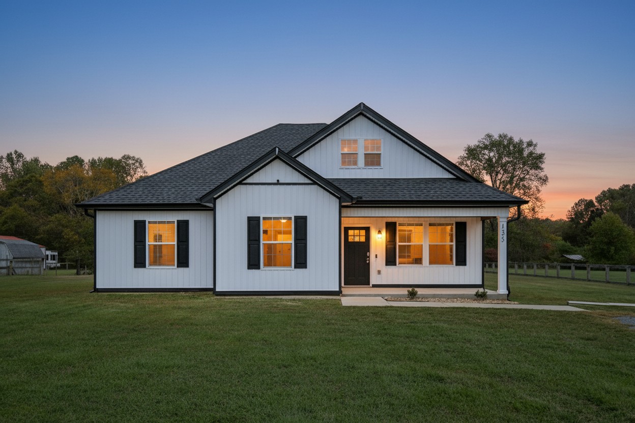 a front view of house with yard