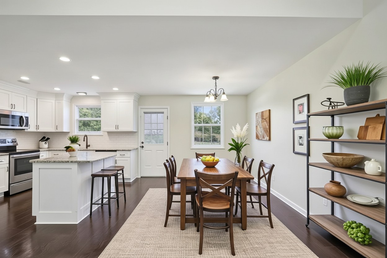 135 Ray Jent Road Bethpage, TN 37022 - Photo 3 of 17 a view of a dining room with furniture and a kitchen