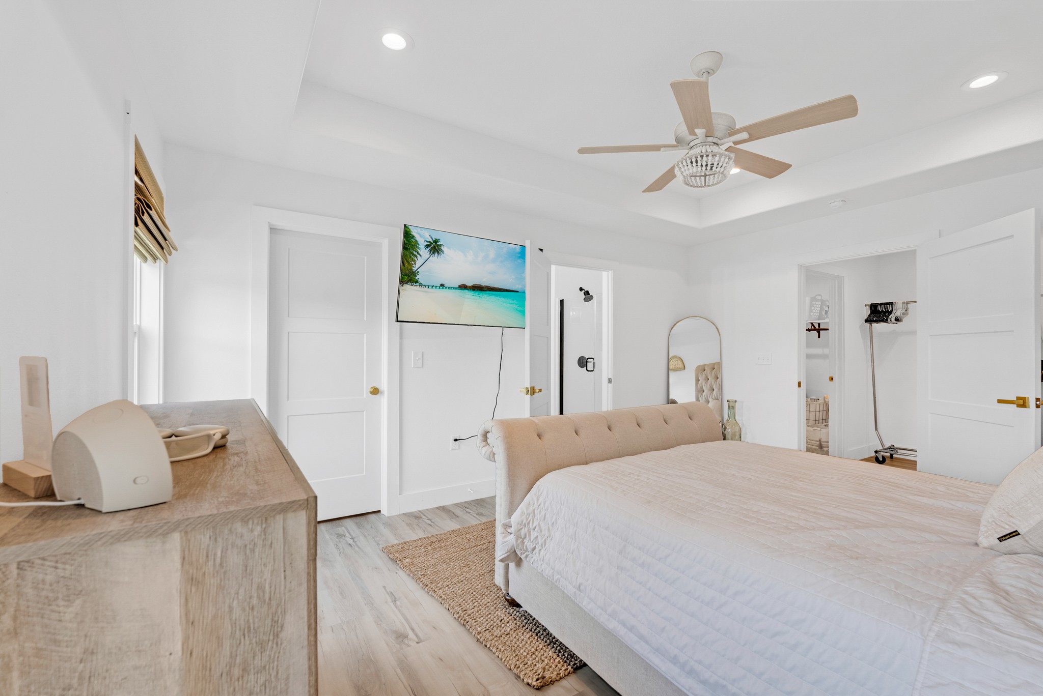 4733 Window Cliff Road Baxter, TN 38544 - Photo 13 of 25 a bedroom with a bed and a chandelier