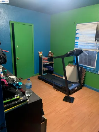 a building with a bed