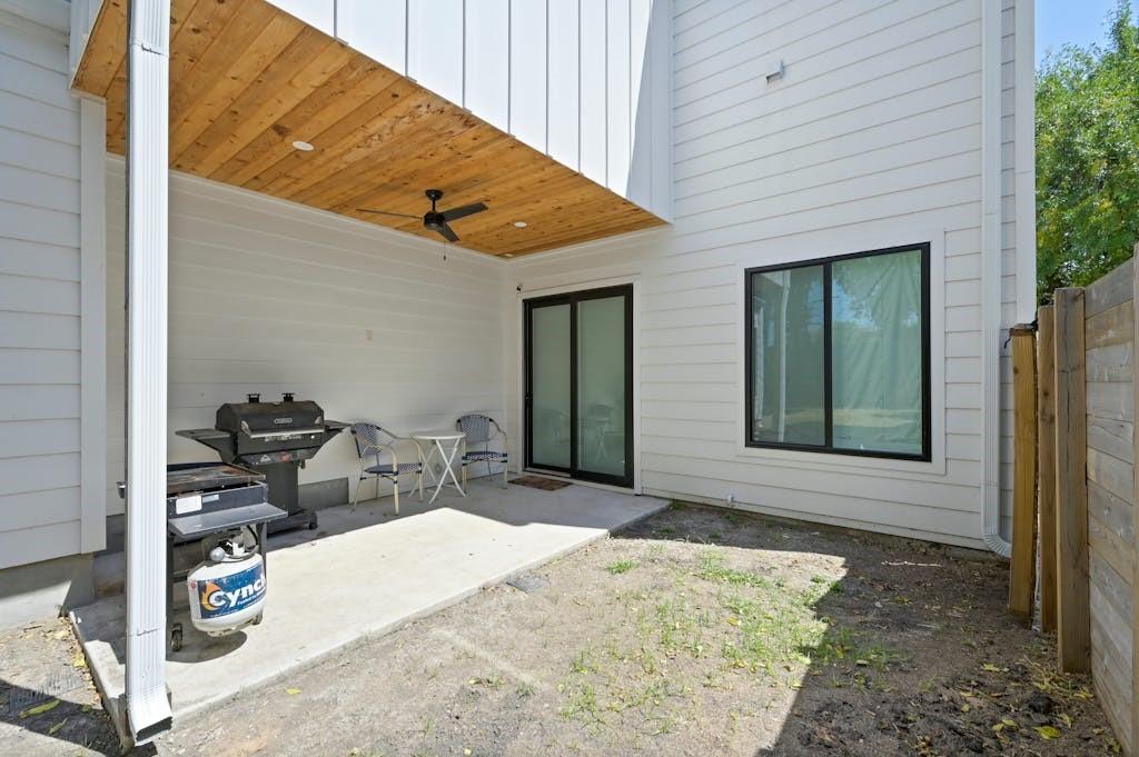 5212 Huisache Street, Unit 2 Austin, TX 78751 - Photo 28 of 30 View of patio / terrace with ceiling fan and a grill