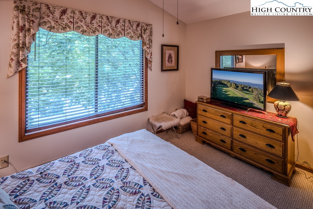 102 Spring Branch Road, Unit E Beech Mountain, NC 28604 - Photo 31 of 40 a living room with furniture and a flat screen tv