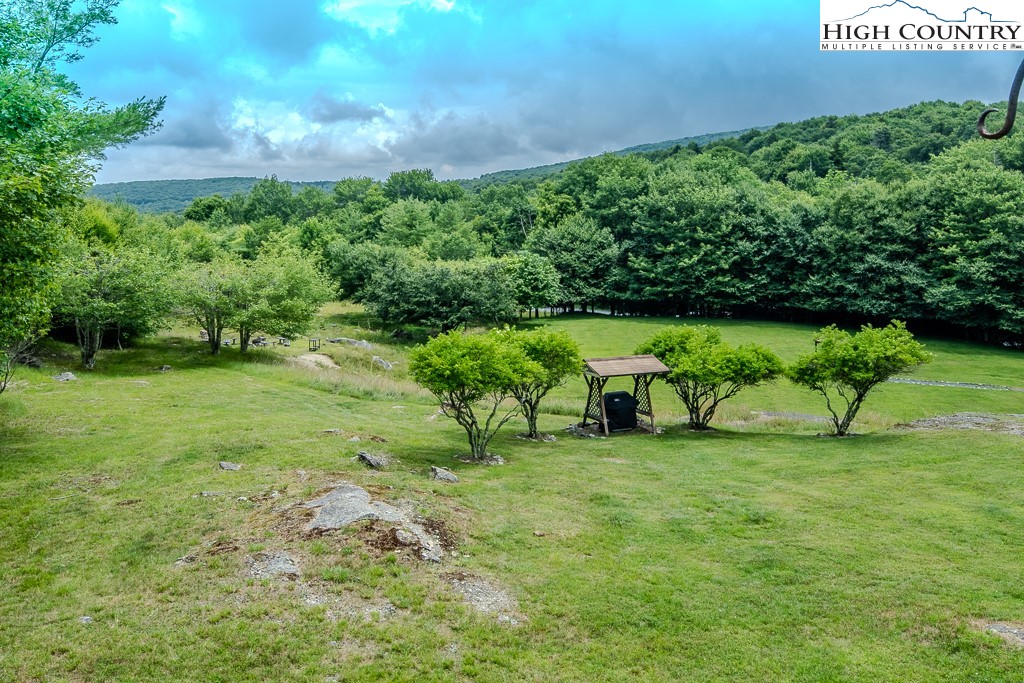 102 Spring Branch Road, Unit E Beech Mountain, NC 28604 - Photo 34 of 40 a view of yard with trampoline