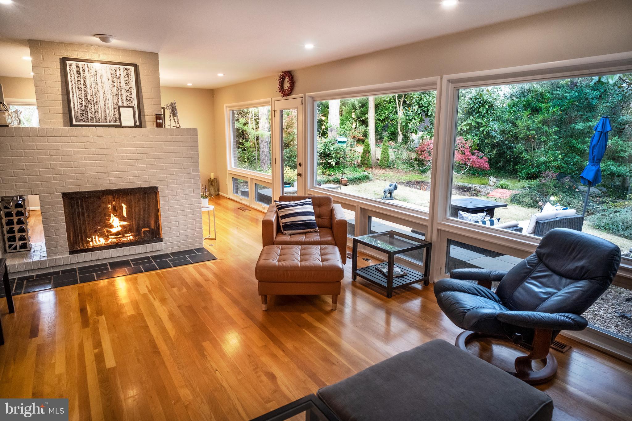 3114 Cunningham Drive Alexandria, VA 22309 - Photo 3 of 39 Newer double-paned windows & dramatic fireplace