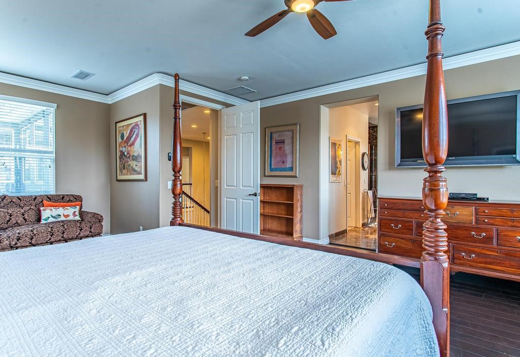 23915 Lakeside Road Valencia, CA 91355 - Photo 42 of 74 a bedroom with a bed and a television