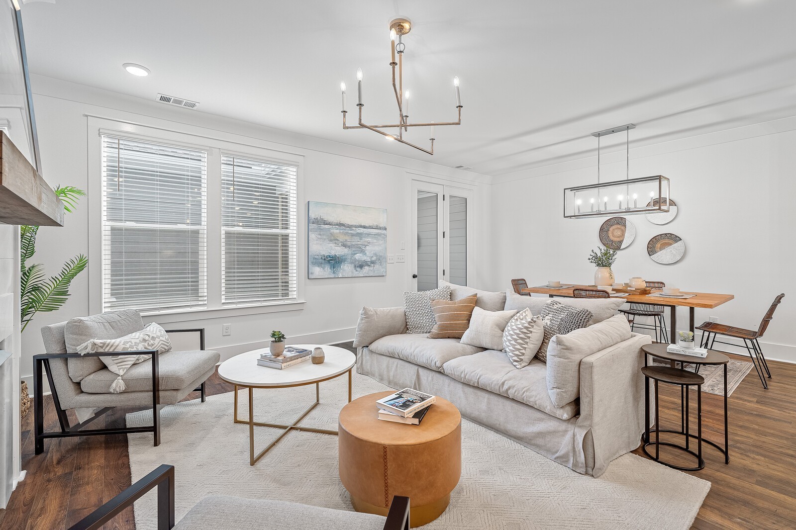 2001 Braidwood Lane Franklin, TN 37064 - Photo 14 of 35 a living room with furniture a window and a chandelier