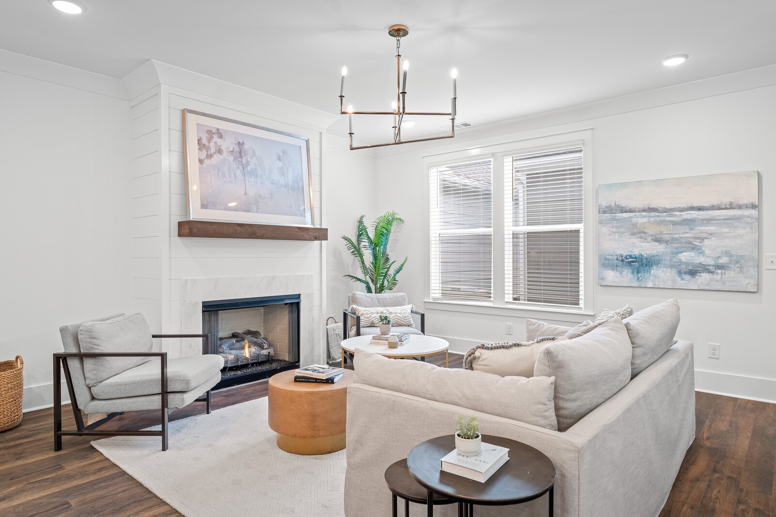 2001 Braidwood Lane Franklin, TN 37064 - Photo 2 of 35 a living room with furniture and a fireplace