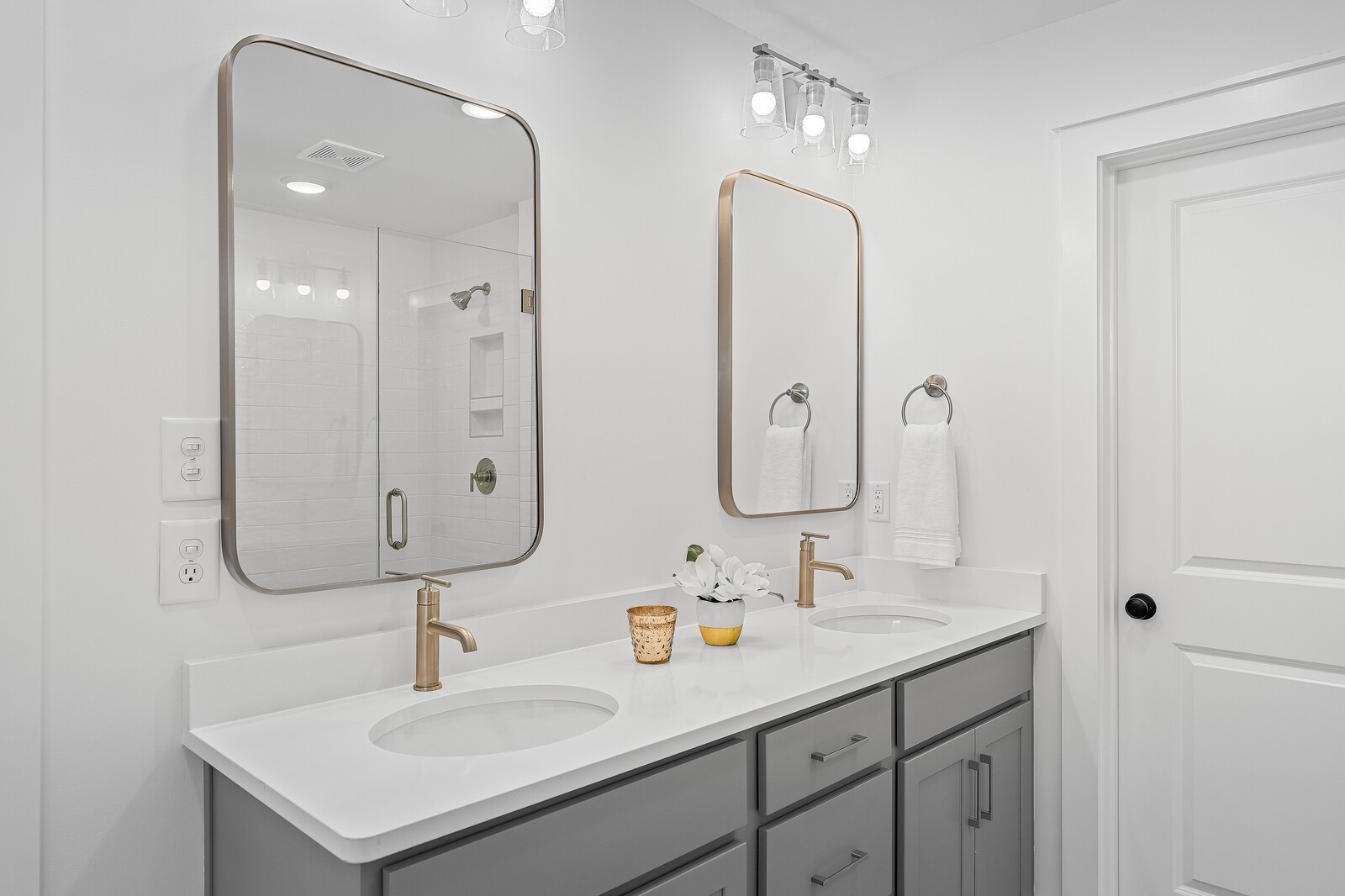 2001 Braidwood Lane Franklin, TN 37064 - Photo 22 of 35 a bathroom with a sink double vanity and a mirror