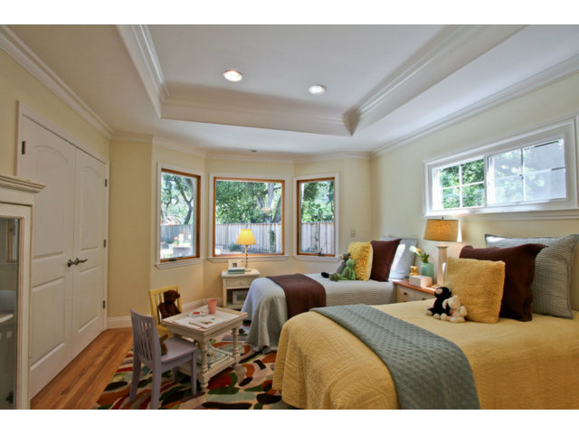 1761 Lantis Lane Los Altos, CA 94024 - Photo 13 of 19 a bedroom with two beds and a large window