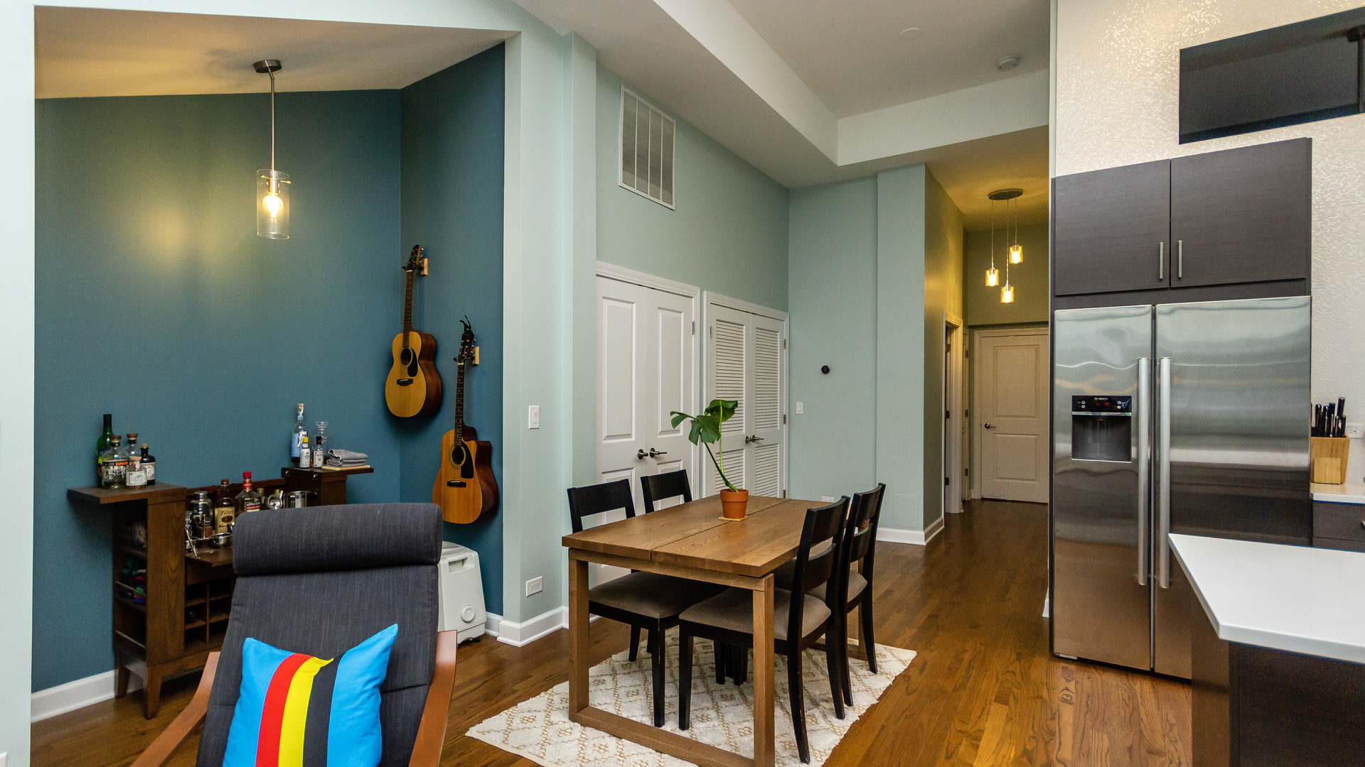 2112 West Rice Street, Unit 1 Chicago, IL 60622 - Photo 5 of 14 a living room with furniture and a wooden floor