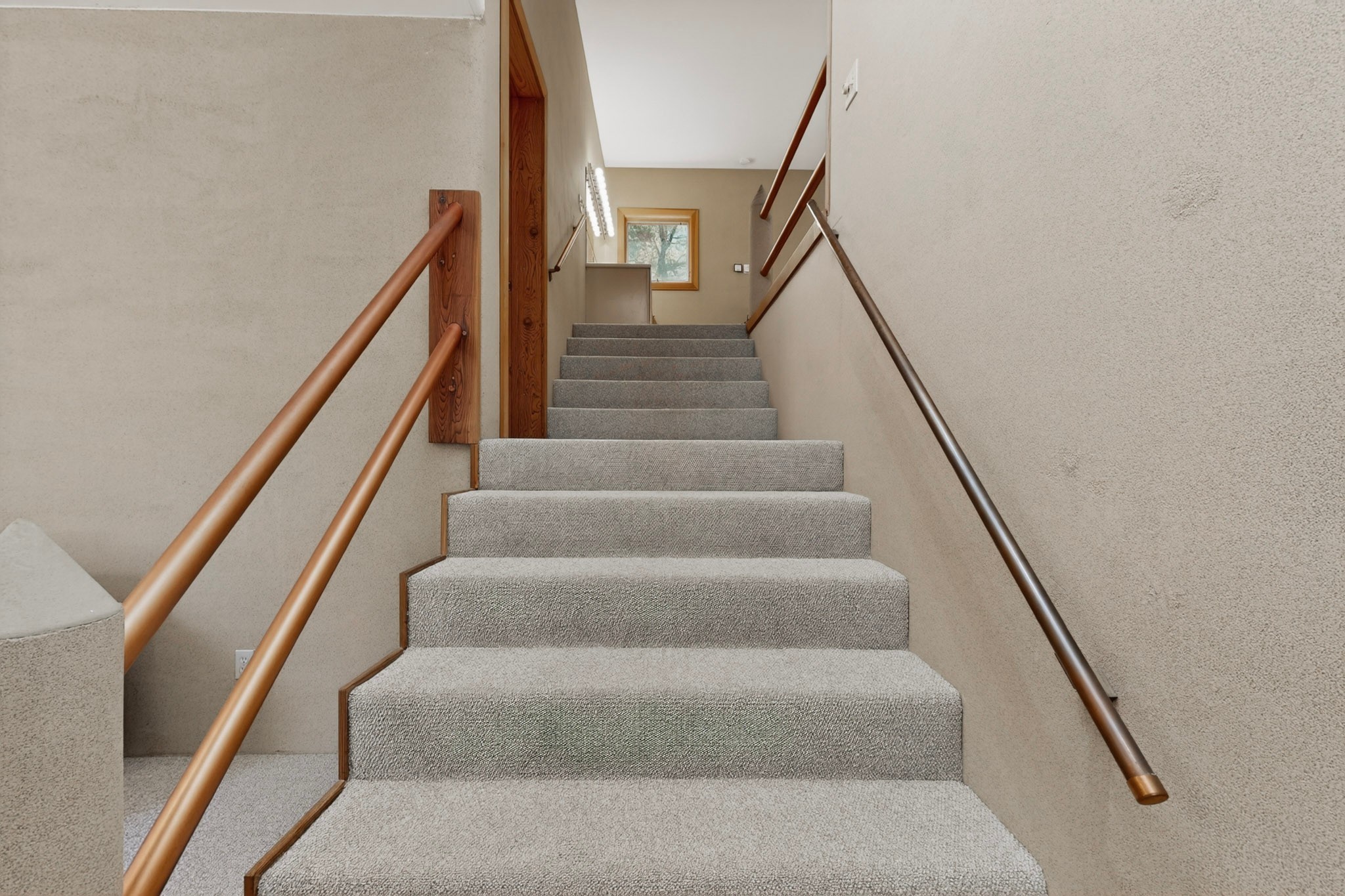 1404 Tesuque Creek Road Santa Fe, NM 87501 - Photo 35 of 55 Stairs out of the sitting area up to the primary suite