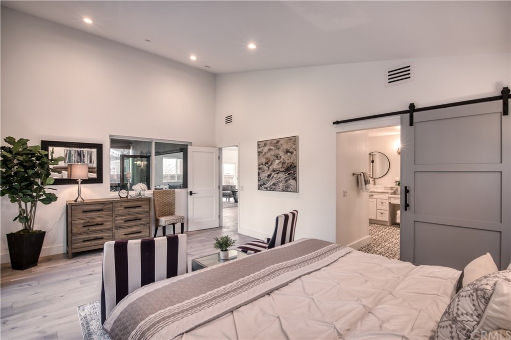 424 Esther Street Costa Mesa, CA 92627 - Photo 16 of 28 Master Bedroom with Vaulted Ceilings