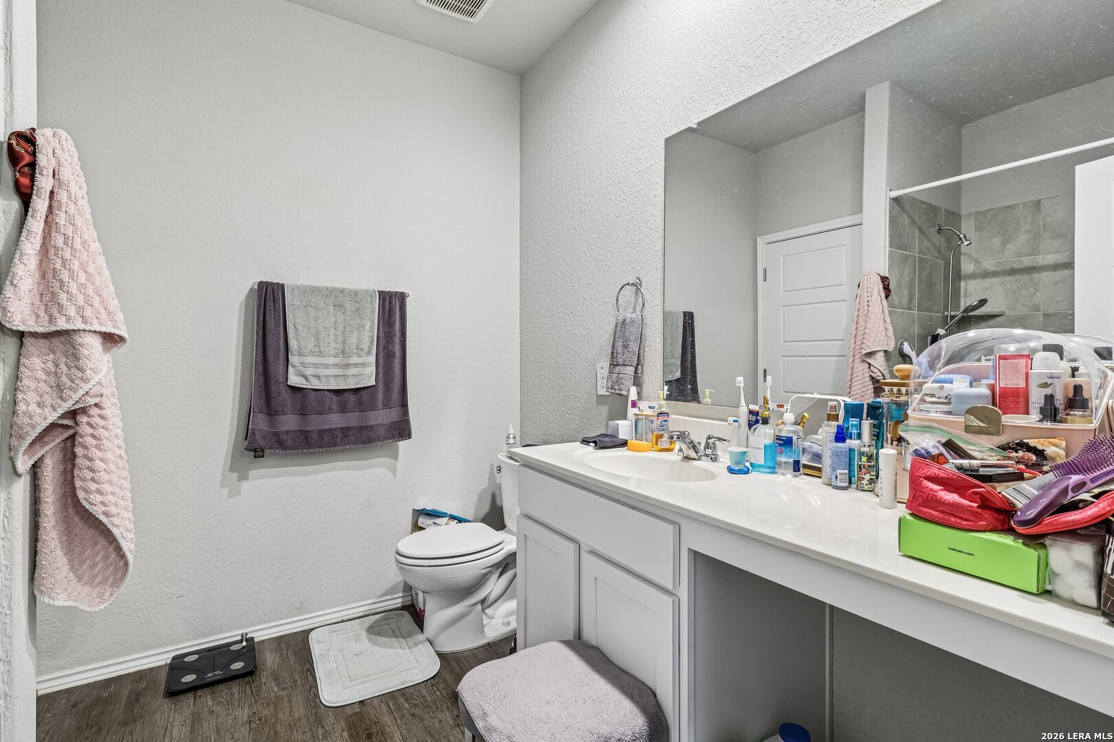 20045 Huckleberry Street Lytle, TX 78052 - Photo 27 of 39 a bathroom with a sink mirror and toilet