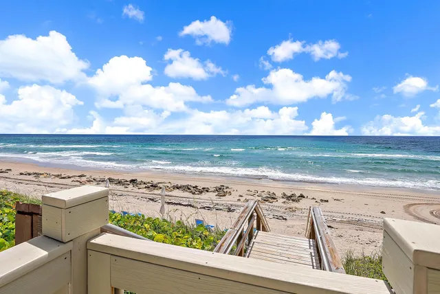 a view of an ocean and beach