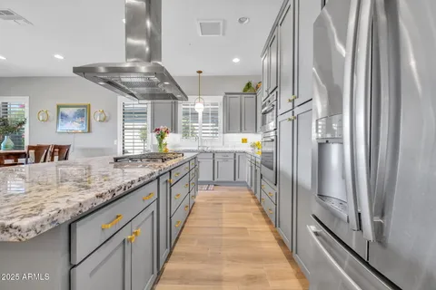 a view of a city with mountains in the background