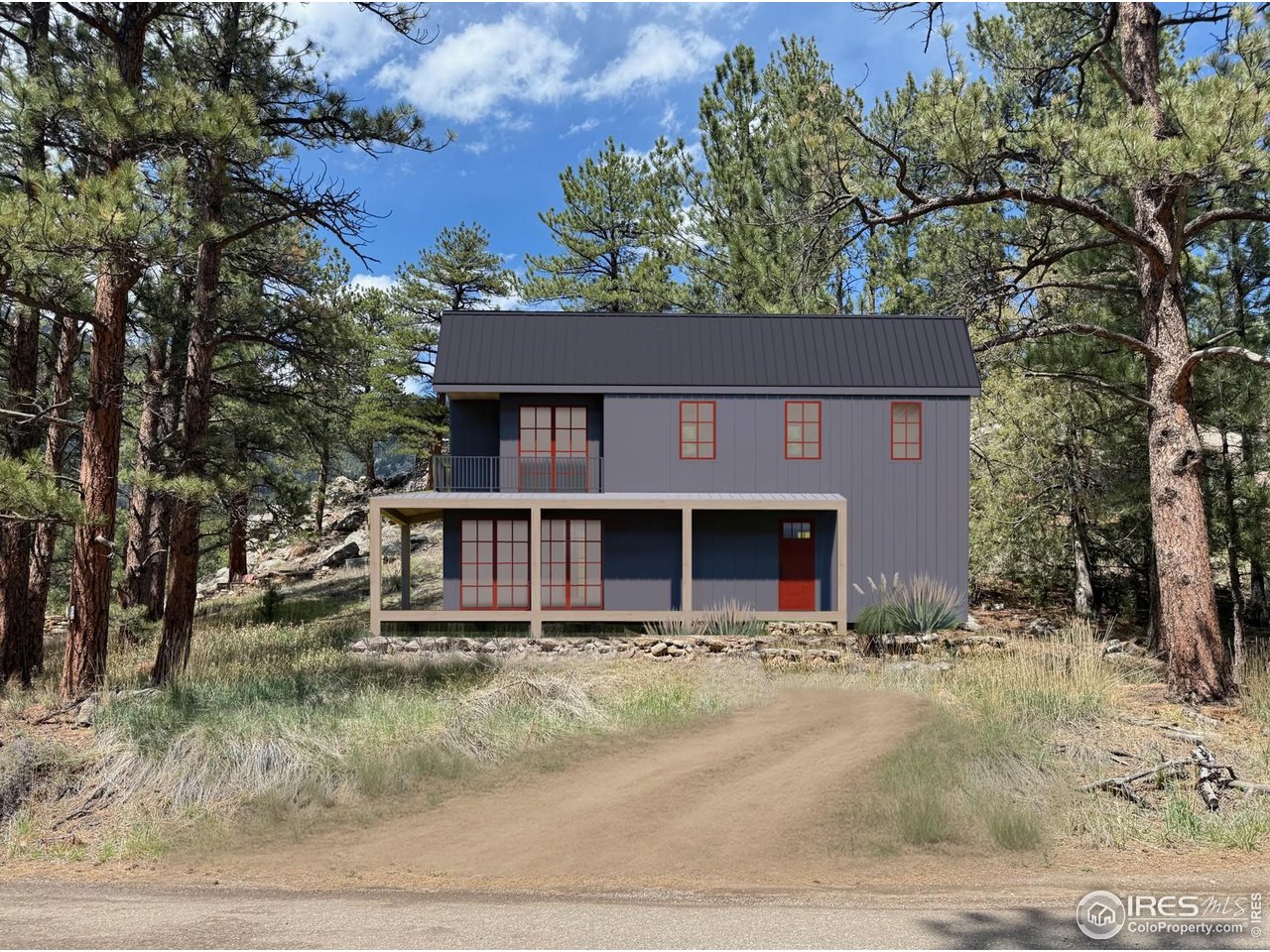 1289 Kiowa Road Lyons, CO 80540 - Photo 5 of 37 front view of a house with a yard