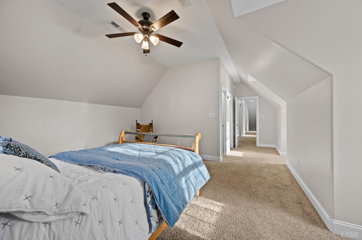 1089 Howards Scenic Trail Forest, VA 24551 - Photo 38 of 96 a bedroom with a bed and a ceiling fan