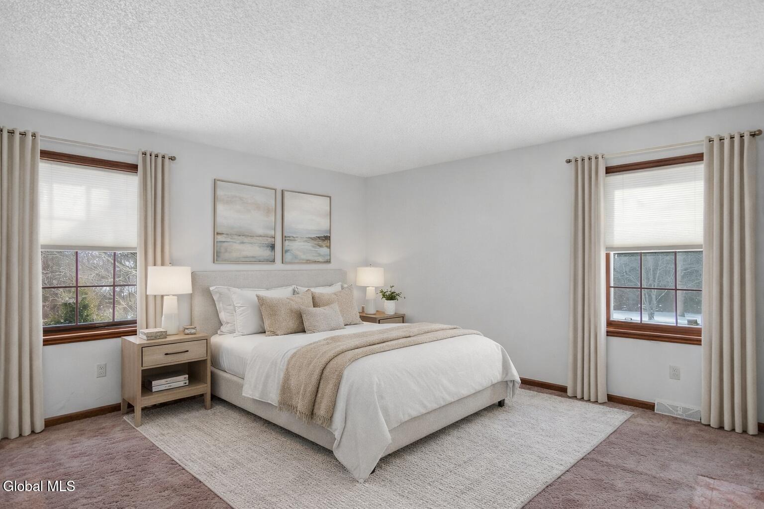 42 Vosburgh Road Halfmoon, NY 12118 - Photo 33 of 58 Serene winter bedroom with abstract art