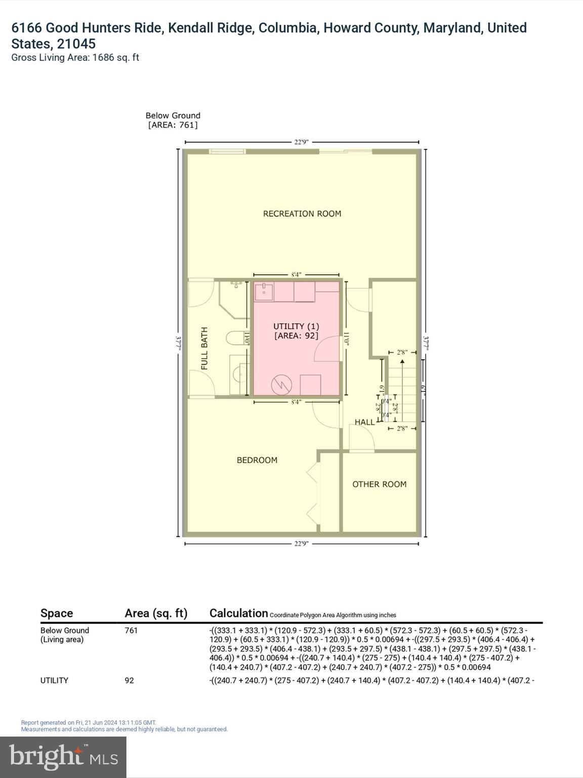 6166 Good Hunters Ride Columbia, MD 21045 - Photo 60 of 60 GLA Floor Plan