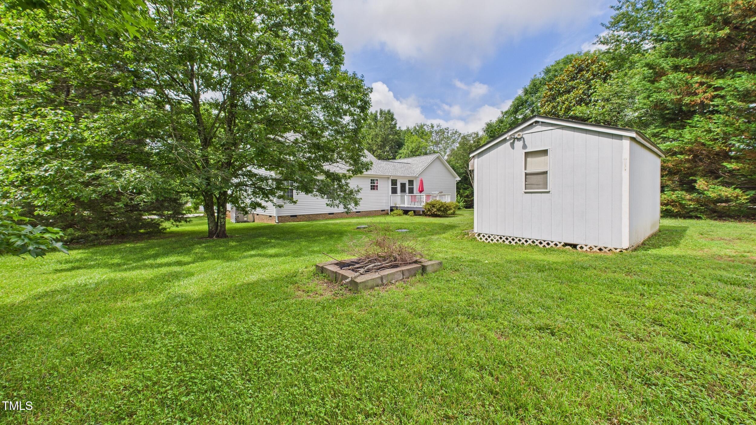 5309 Meadow Field Drive Mebane, NC 27302 - Photo 29 of 41 a backyard of a house with lots of green space
