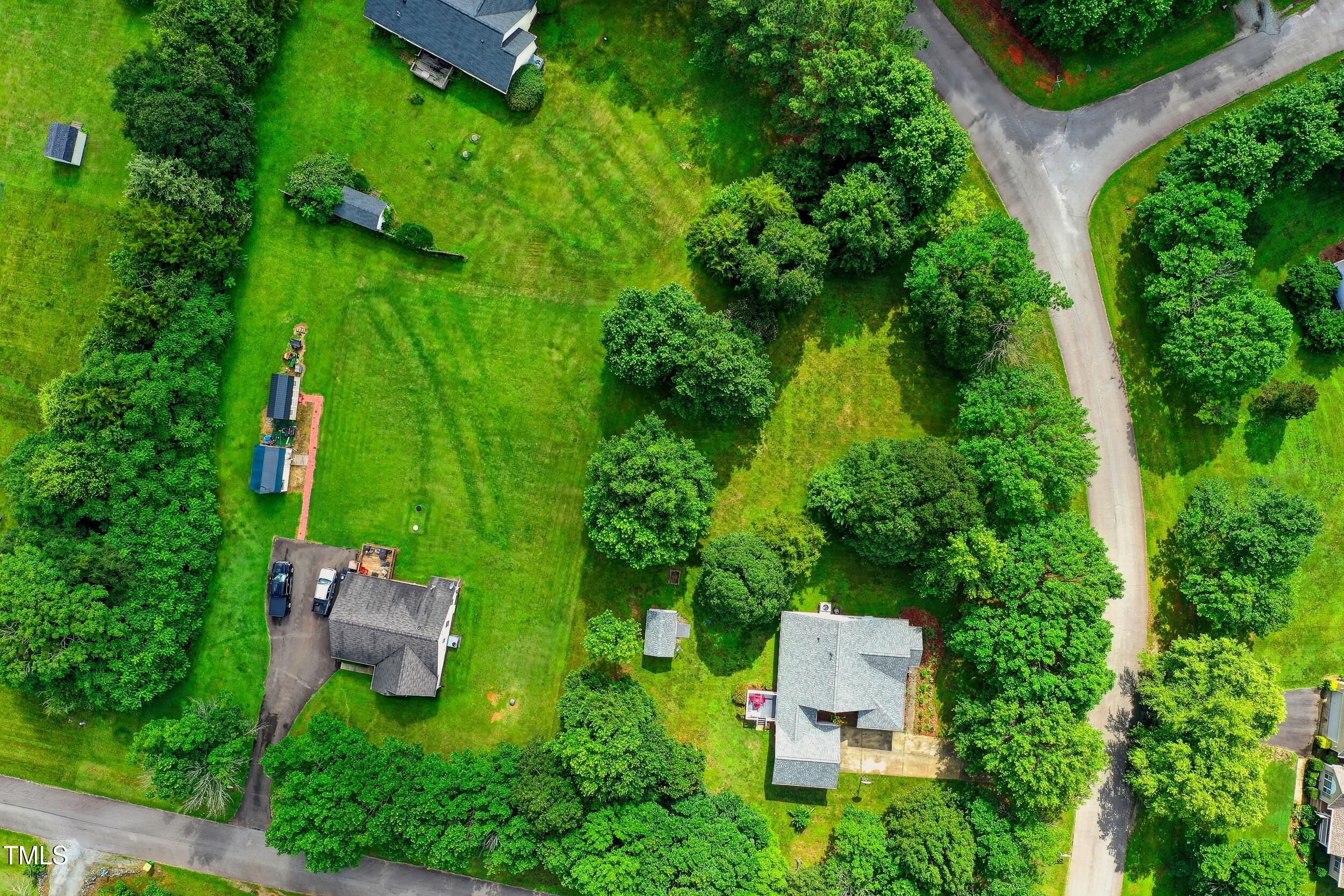 5309 Meadow Field Drive Mebane, NC 27302 - Photo 37 of 41 an aerial view of a house with a yard and lake view