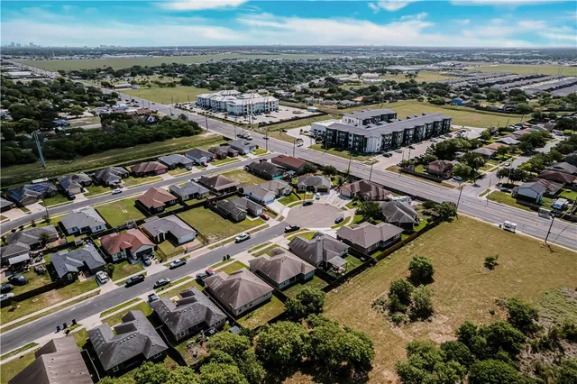 an aerial view of multiple house