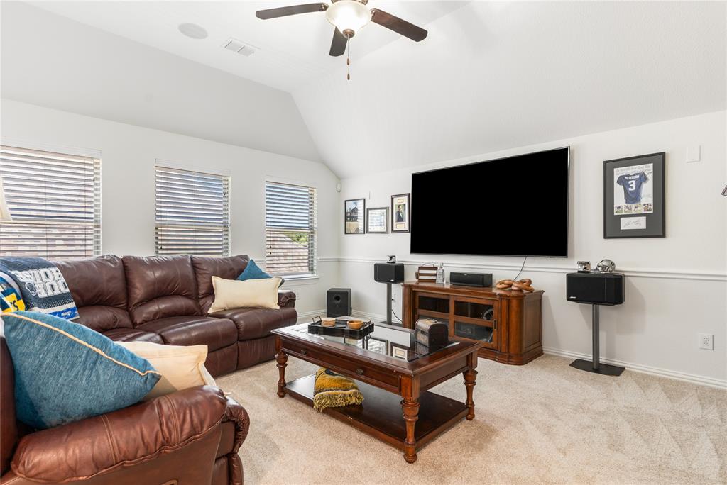1112 Rhett Drive Colleyville, TX 76034 - Photo 29 of 40 a living room with furniture and a flat screen tv