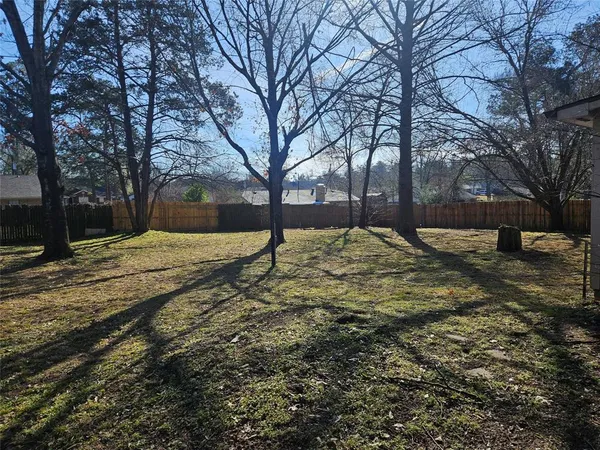 a view of yard with trees