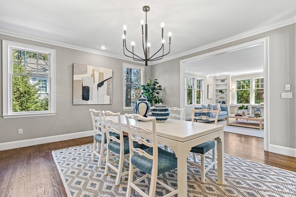 47 Cypress Road Wellesley, MA 02481 - Photo 7 of 36 a view of a dining room with furniture window and wooden floor