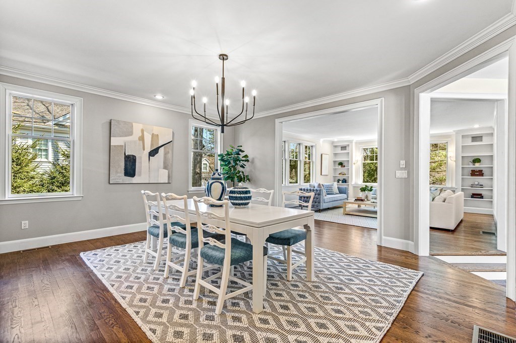 47 Cypress Road Wellesley, MA 02481 - Photo 9 of 36 a view of a dining room with furniture and wooden floor