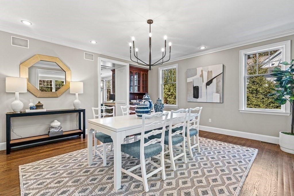 47 Cypress Road Wellesley, MA 02481 - Photo 10 of 36 a view of a a dining room with furniture window and wooden floor