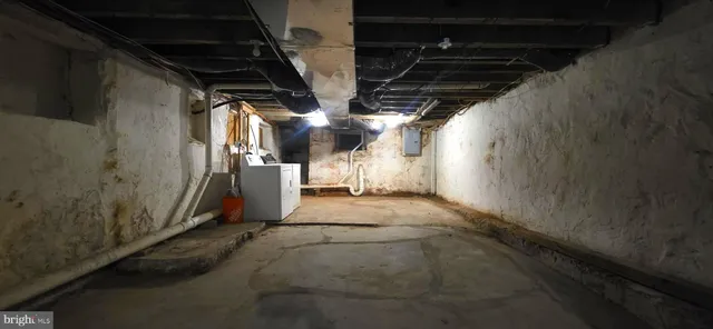 a view of storage and utility room