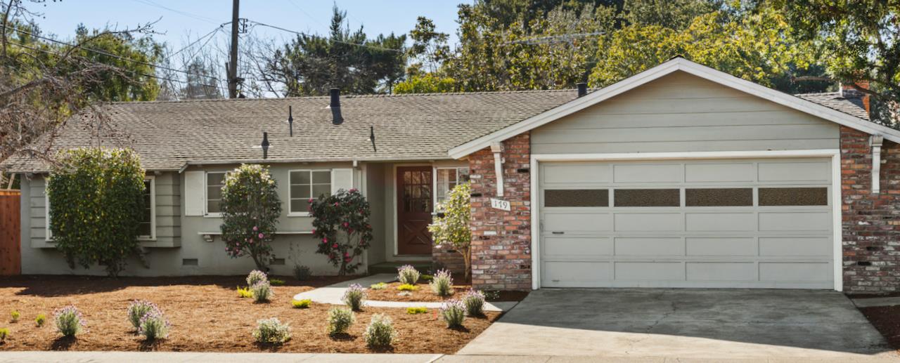 a front view of a house