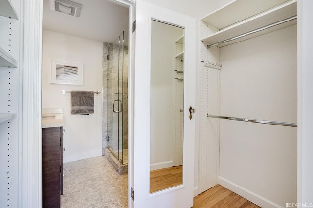 a view of closet area