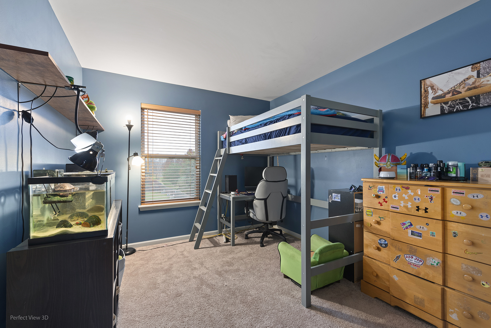 1840 Spinnaker Street Pingree Grove, IL 60140 - Photo 17 of 25 a bedroom with a bed and a tv