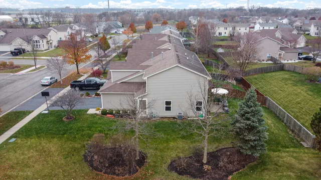 an aerial view of multiple house