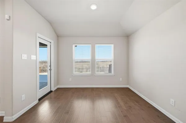 an empty room with a window
