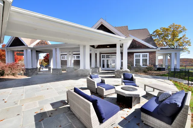 a room with lots of wooden furniture