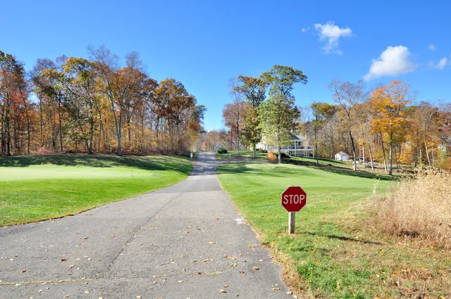 a view of a garden with a building in the background