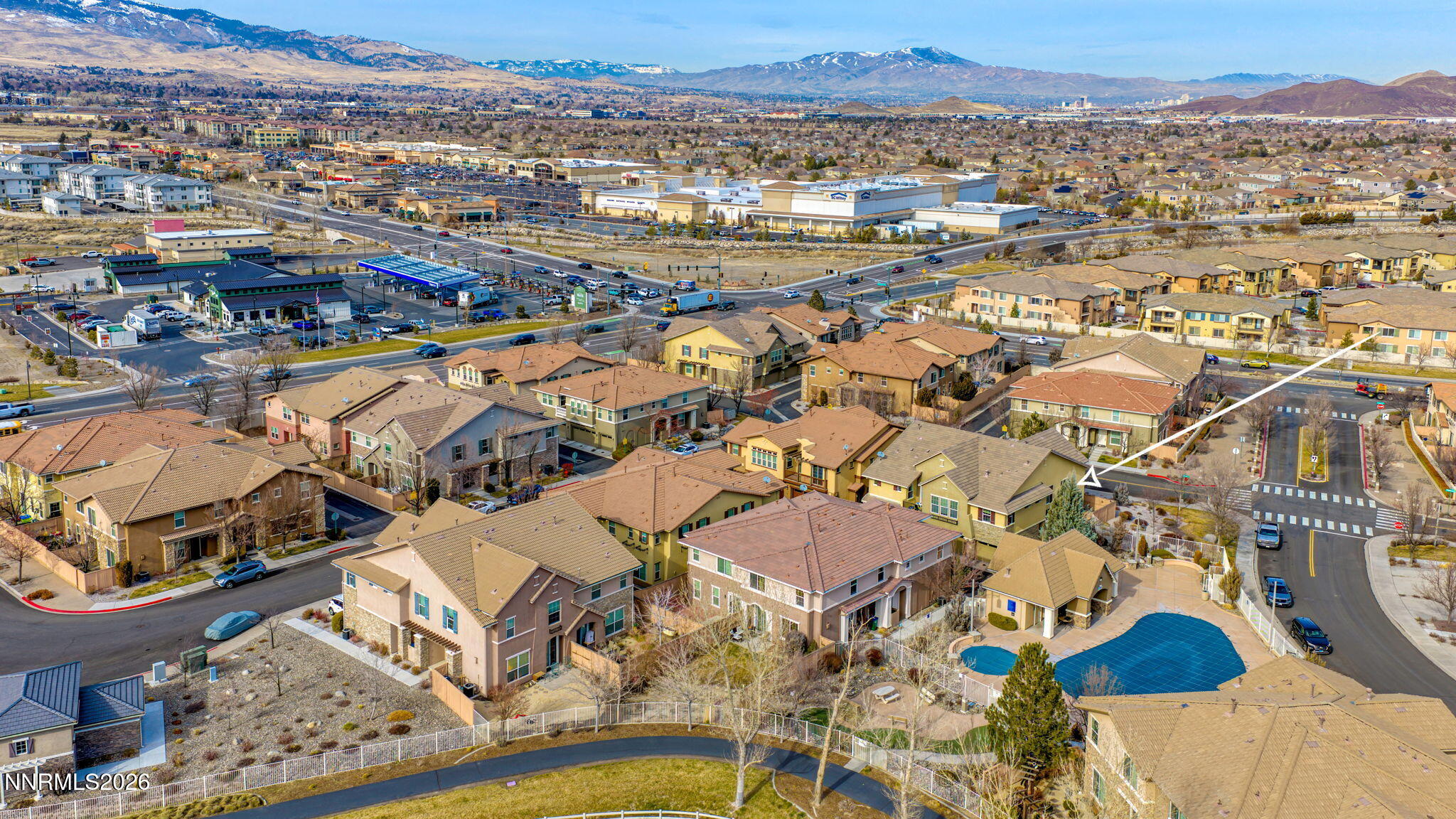 1750 Wind Ranch Road, Unit B Reno, NV 89521 - Photo 36 of 42 an aerial view of residential houses with outdoor space