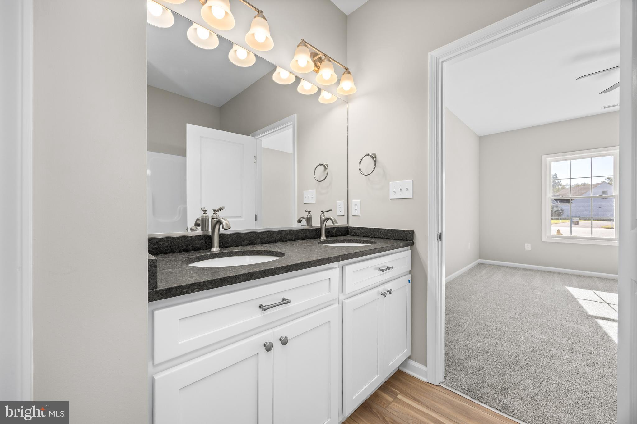 11779 St Stephens Way Princess Anne, MD 21853 - Photo 27 of 51 a bathroom with a sink a large mirror and a vanity