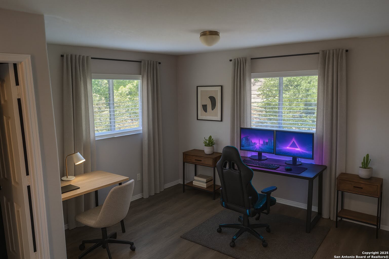 3632 Double Diamond Schertz, TX 78154 - Photo 7 of 10 a view of a workspace with furniture and a window