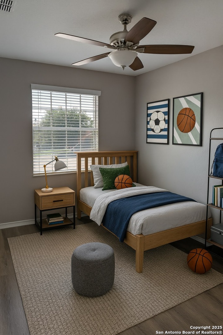 3632 Double Diamond Schertz, TX 78154 - Photo 8 of 10 a bedroom with furniture and a window