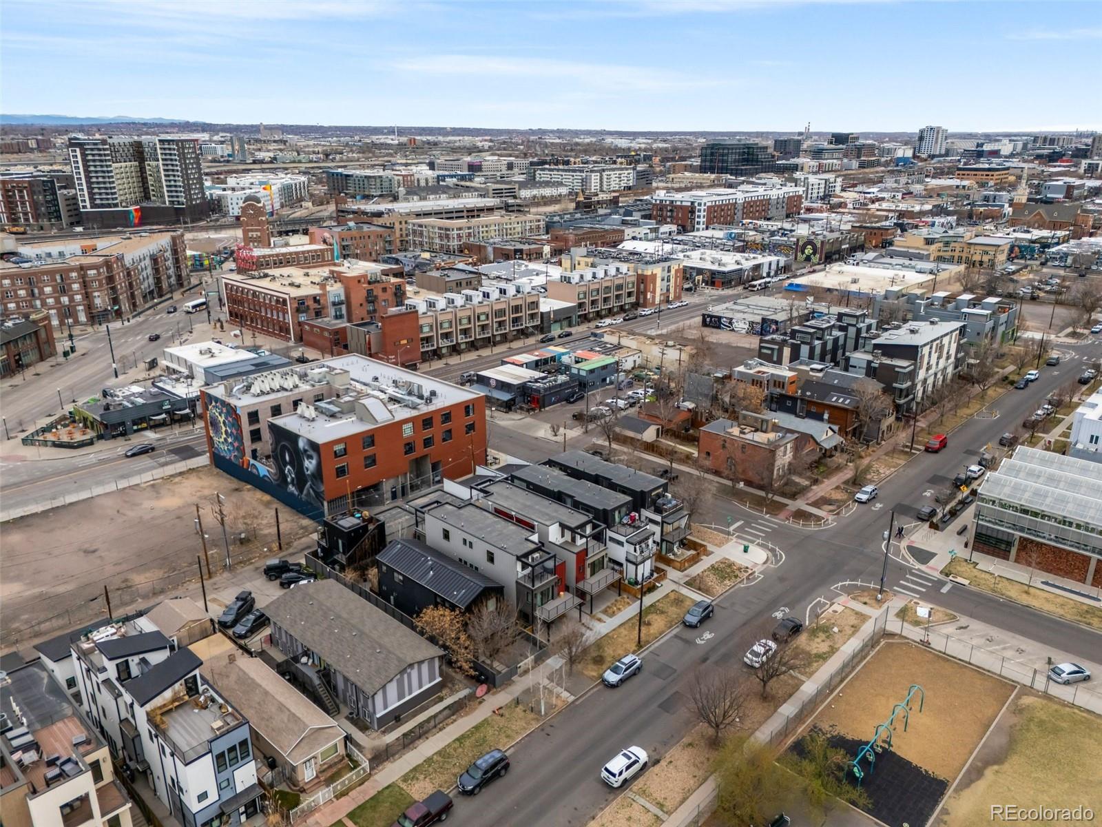 2453 Lawrence Street, Unit 1 Denver, CO 80205 - Photo 46 of 48 an aerial view of a city