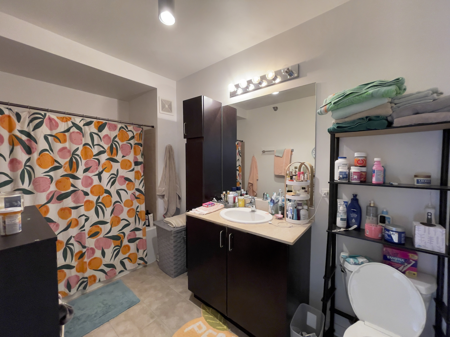 611 South Wells Street, Unit 809 Chicago, IL 60607 - Photo 9 of 14 a bathroom with a sink vanity and a mirror