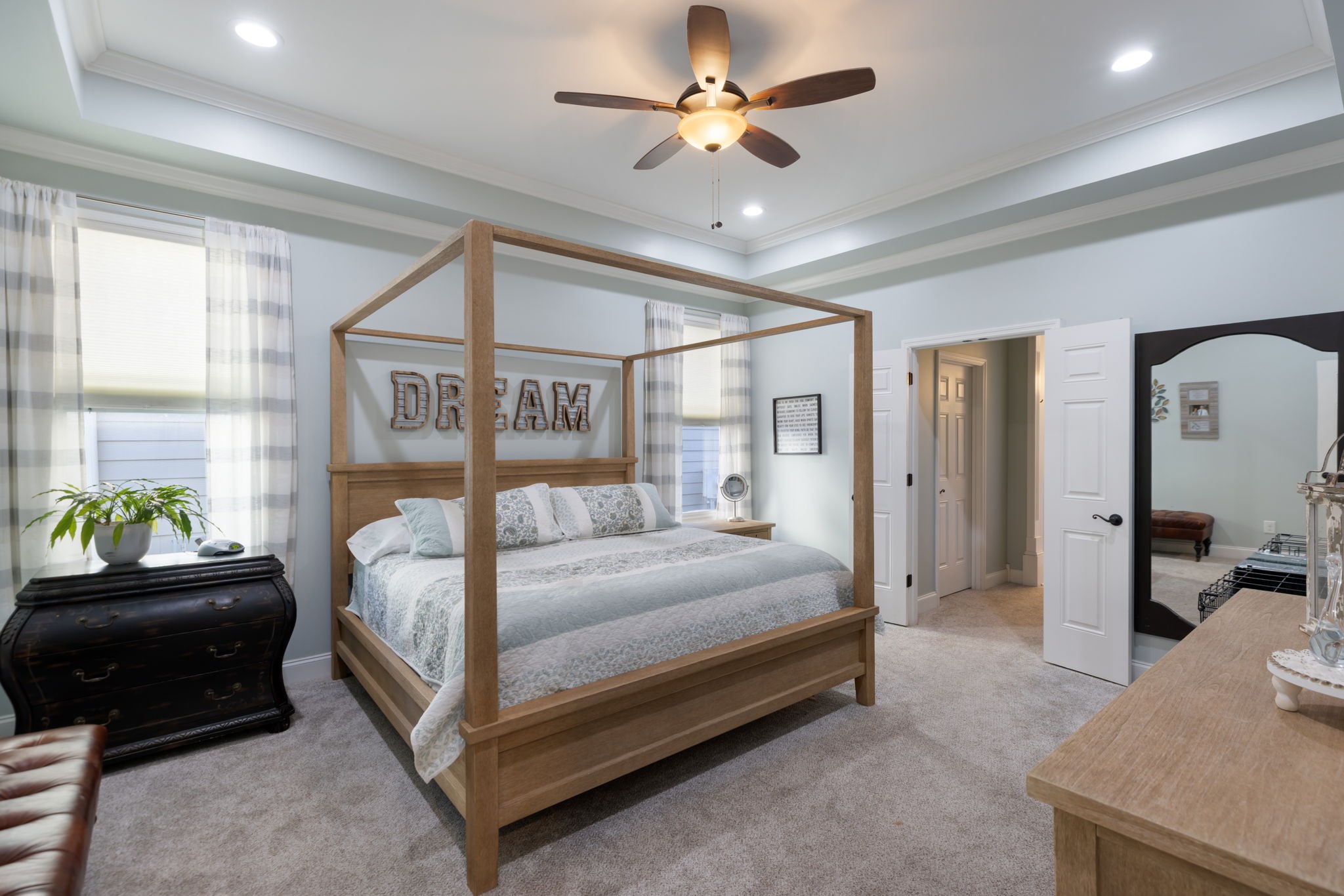 4120 Turnberry Road Spring Hill, TN 37174 - Photo 30 of 48 a bedroom with a bed a couch and a large window