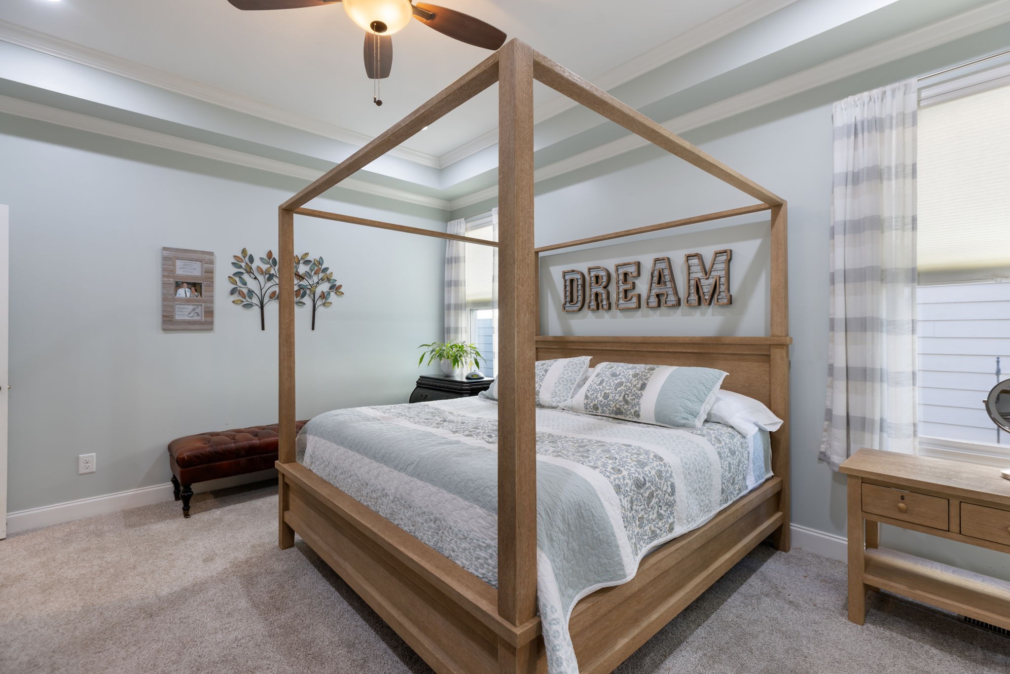 4120 Turnberry Road Spring Hill, TN 37174 - Photo 33 of 48 a bedroom with a bed and a ceiling fan